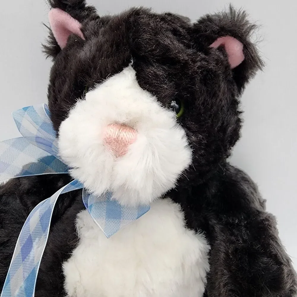 Vintage Gund Nipps Tuxedo Cat Plush 10